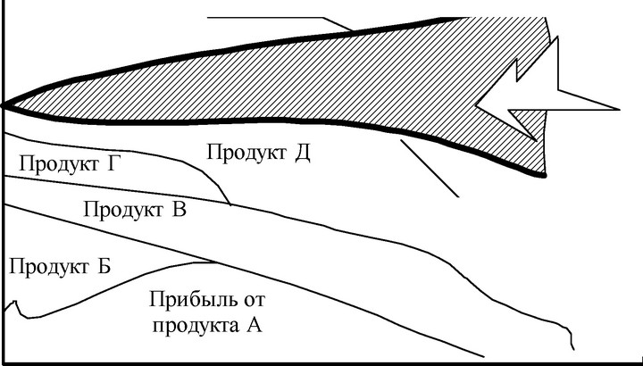 Рис. 4.3. Gap-анализ будущих потоков прибылей фирмы