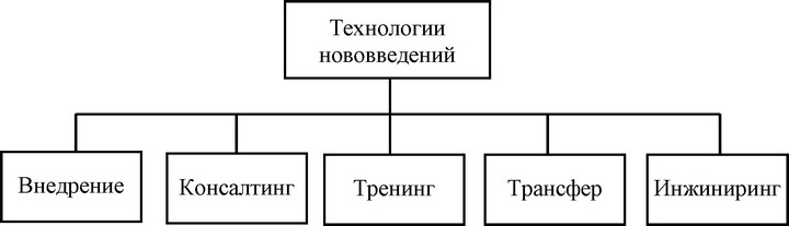 Рис. 15. Возможное разнообразие технологий реализации инноваций