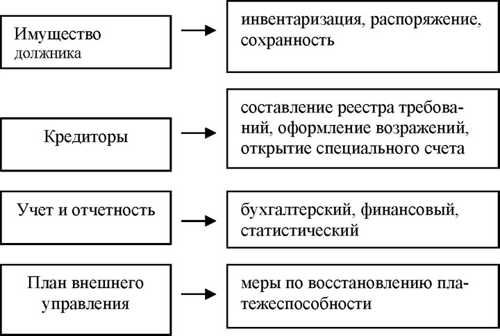 Рис. 17 «Ключевые области» для должности внешнего управляющего