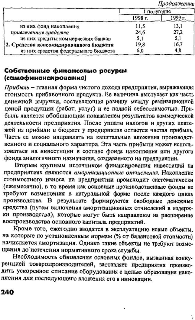 Таблица 8.1Инвестиции в основной капитал по источникам финансирования, в ценах соответствующих лет